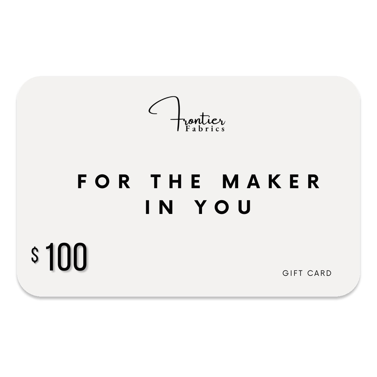 Carte-cadeau Frontier Fabrics