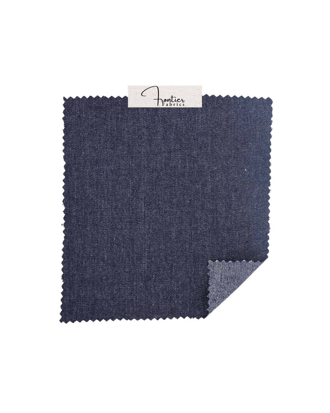 Denim délavé en coton non extensible 8 oz – Indigo foncé