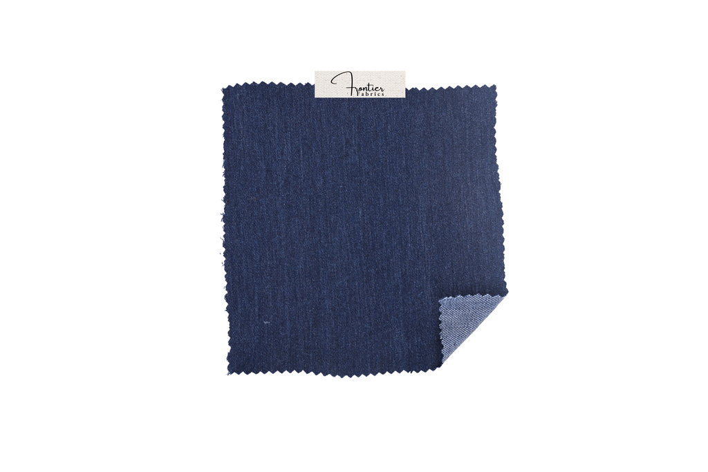Denim stretch délavé doux 9 oz – Indigo foncé