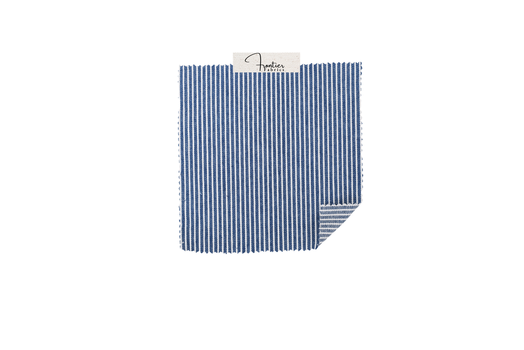 Denim rayé hickory 8 oz – Bleu marin
