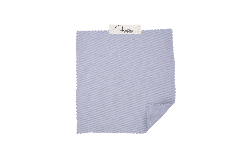 100% Cotton Bull Denim Fabric - Ice Blue