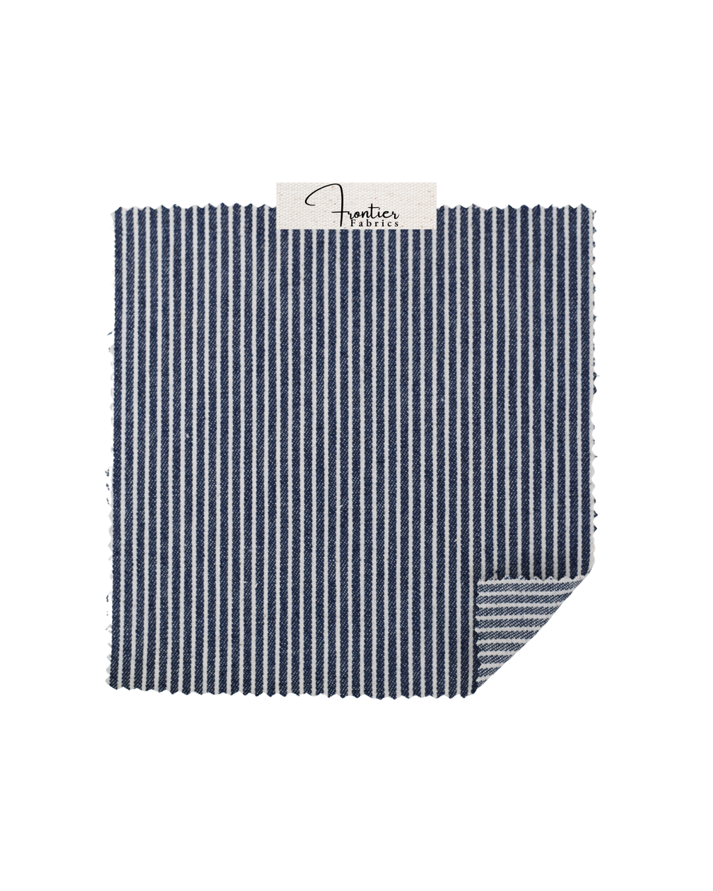 Denim rayé hickory 8 oz – Bleu acier