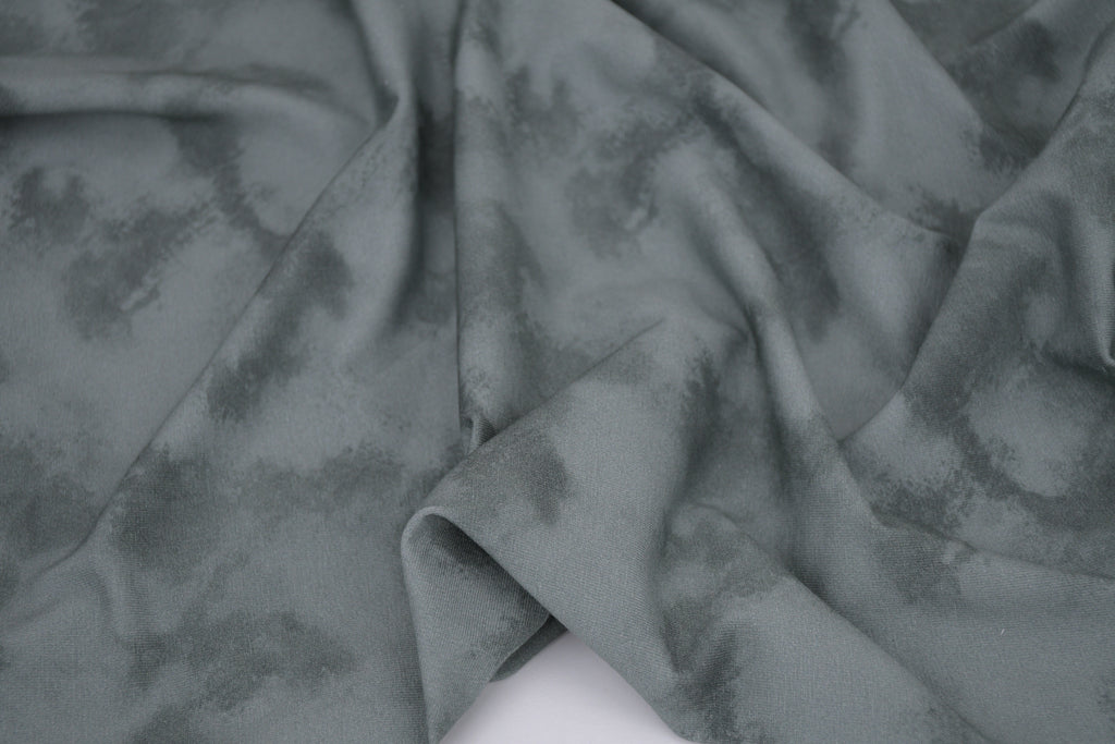 Tie dye Cotton Spandex Knit Jersey Fabric - Sage Green