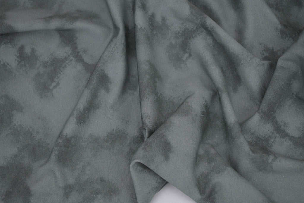 Tie dye Cotton Spandex Knit Jersey Fabric - Sage Green