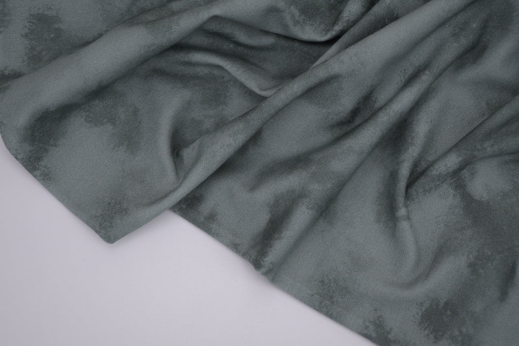Tie dye Cotton Spandex Knit Jersey Fabric - Sage Green