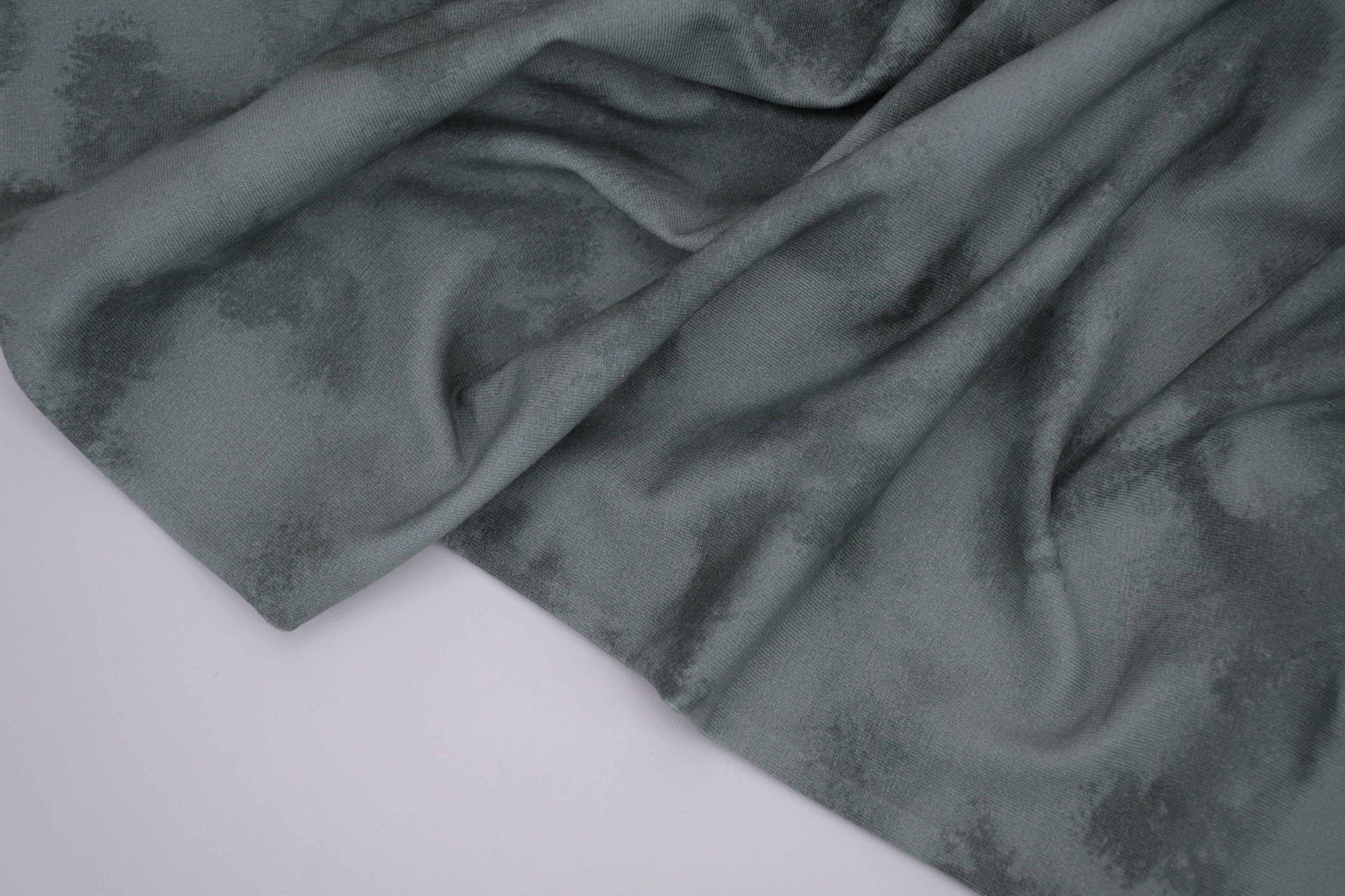 Tie dye Cotton Spandex Knit Jersey Fabric - Sage Green