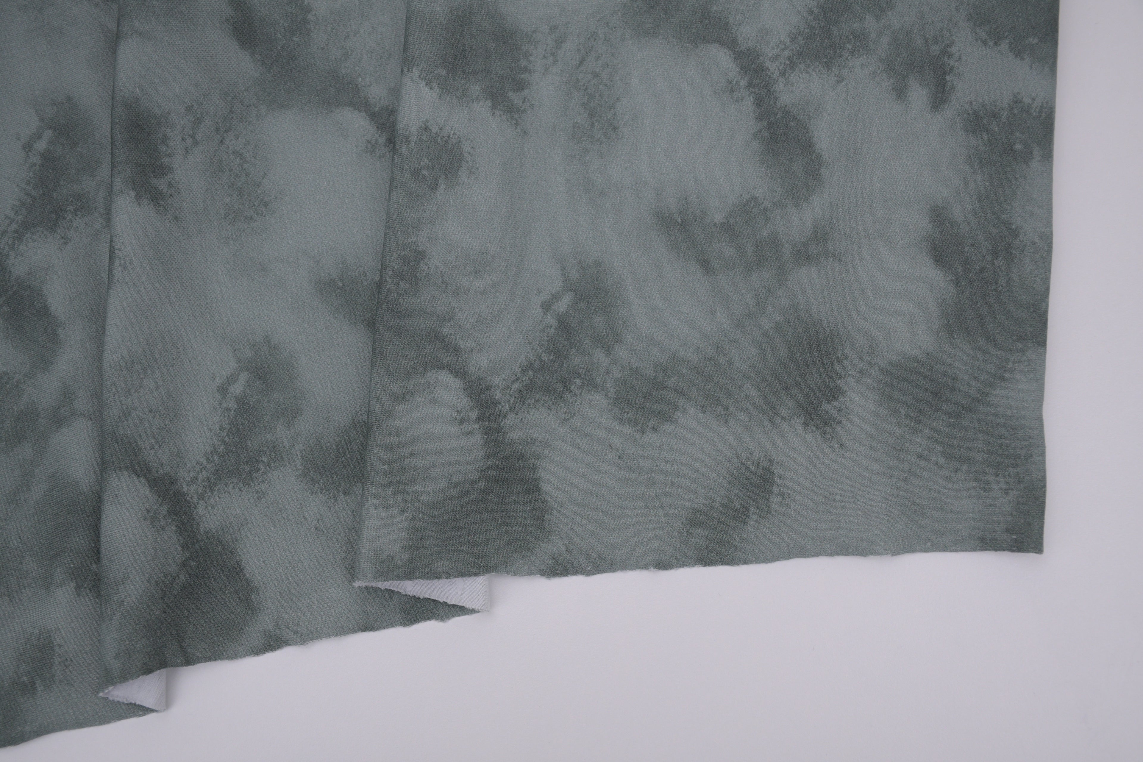 Tie dye Cotton Spandex Knit Jersey Fabric - Sage Green