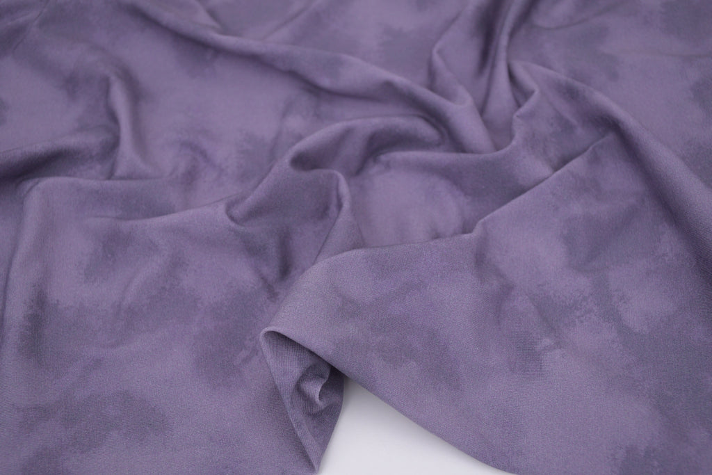Tie dye Cotton Spandex Knit Jersey Fabric - Misty Plum