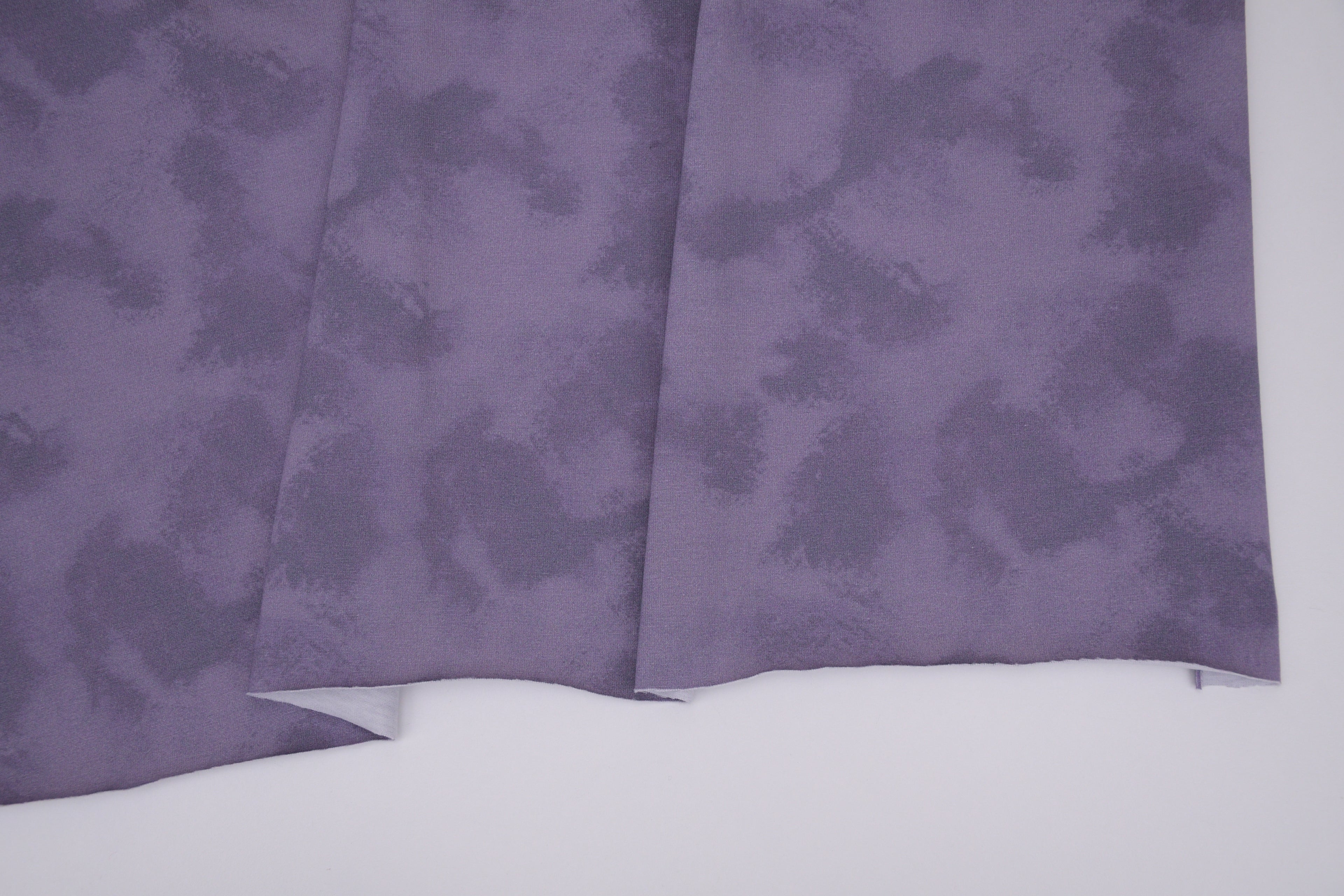 Tie dye Cotton Spandex Knit Jersey Fabric - Misty Plum