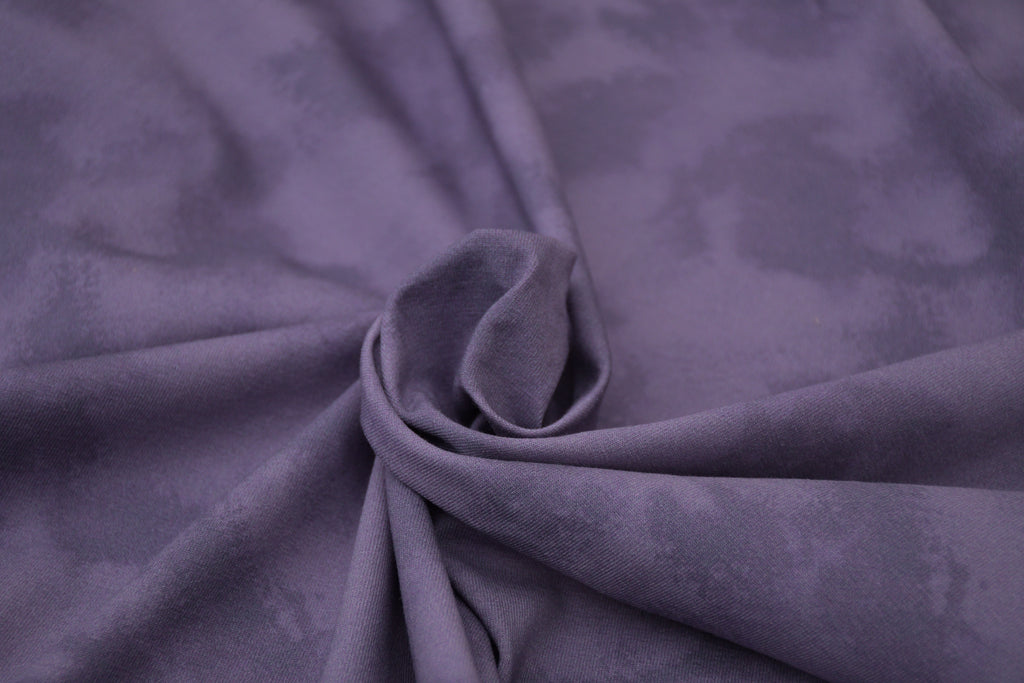Tie dye Cotton Spandex Knit Jersey Fabric - Misty Plum