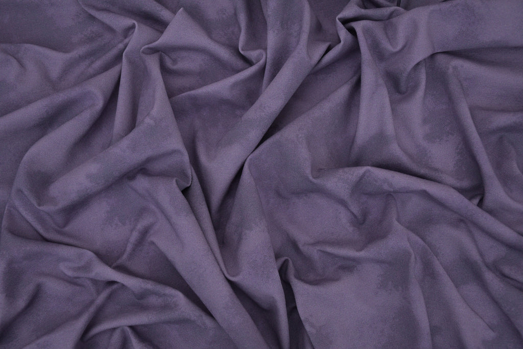 Tie dye Cotton Spandex Knit Jersey Fabric - Misty Plum