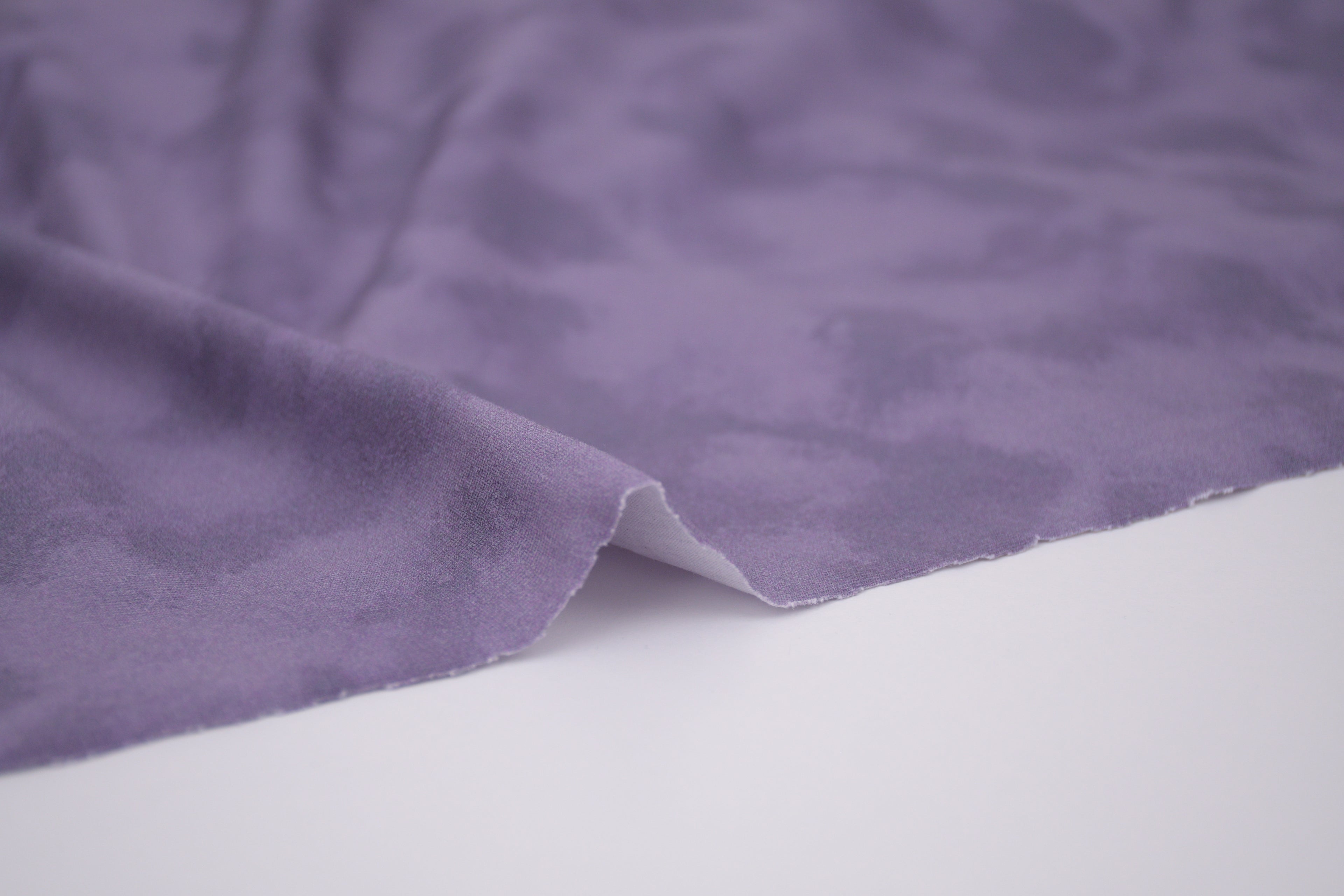 Tie dye Cotton Spandex Knit Jersey Fabric - Misty Plum