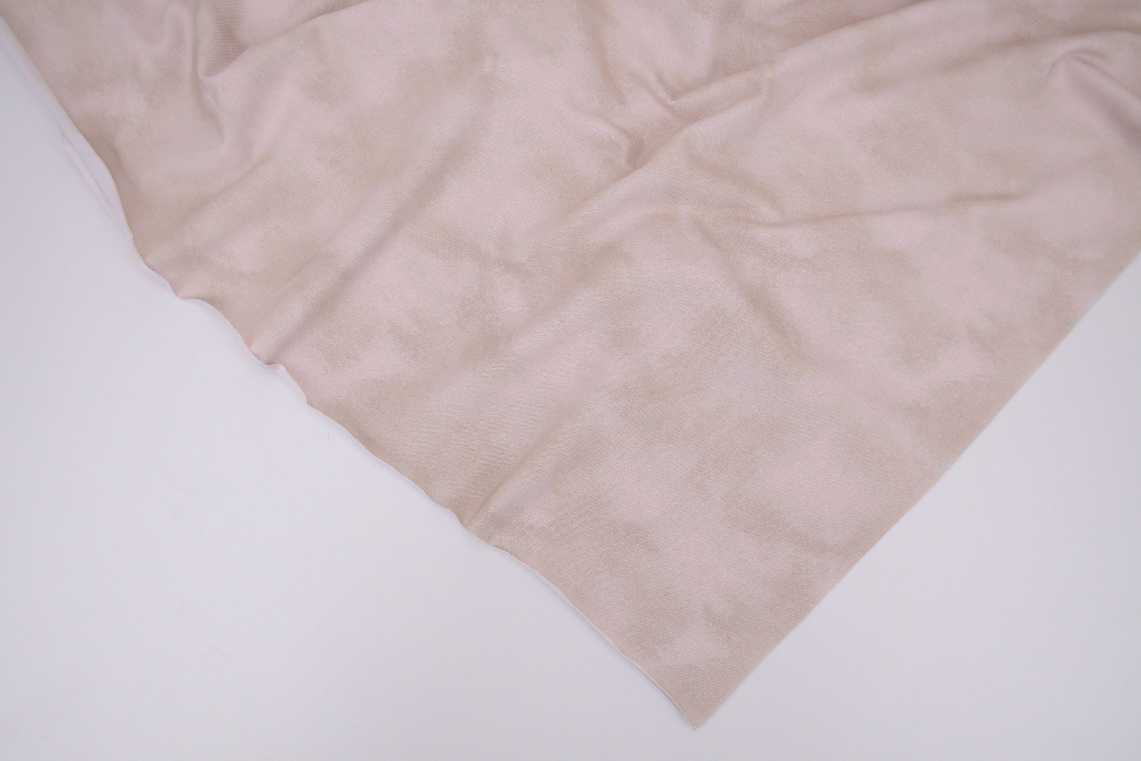 Tie dye Cotton Spandex Knit Jersey Fabric - Soft Sand