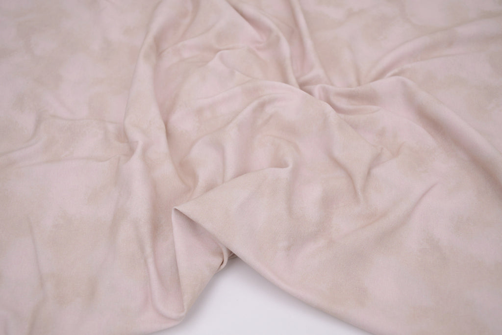 Tie dye Cotton Spandex Knit Jersey Fabric - Soft Sand