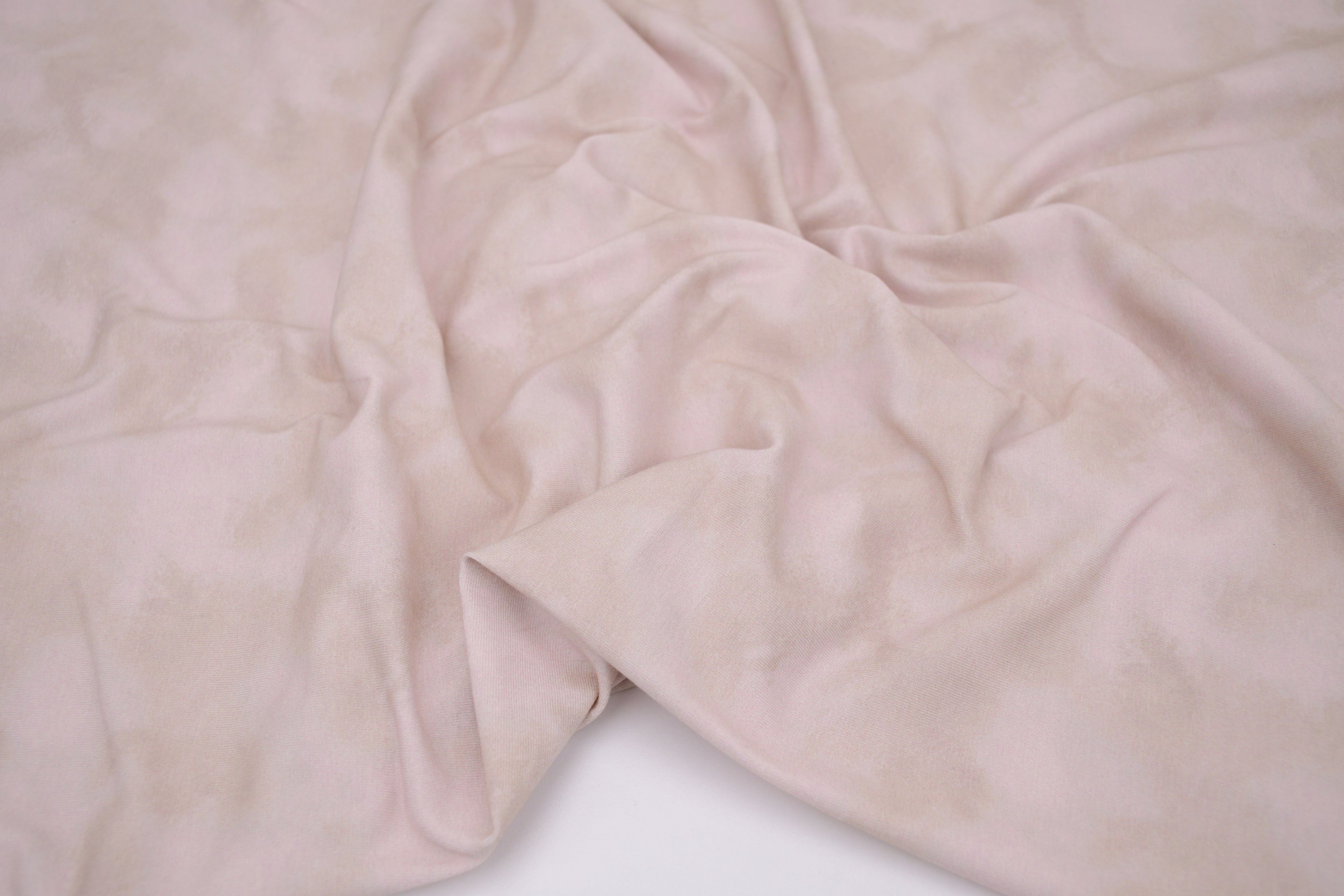 Tie dye Cotton Spandex Knit Jersey Fabric - Soft Sand