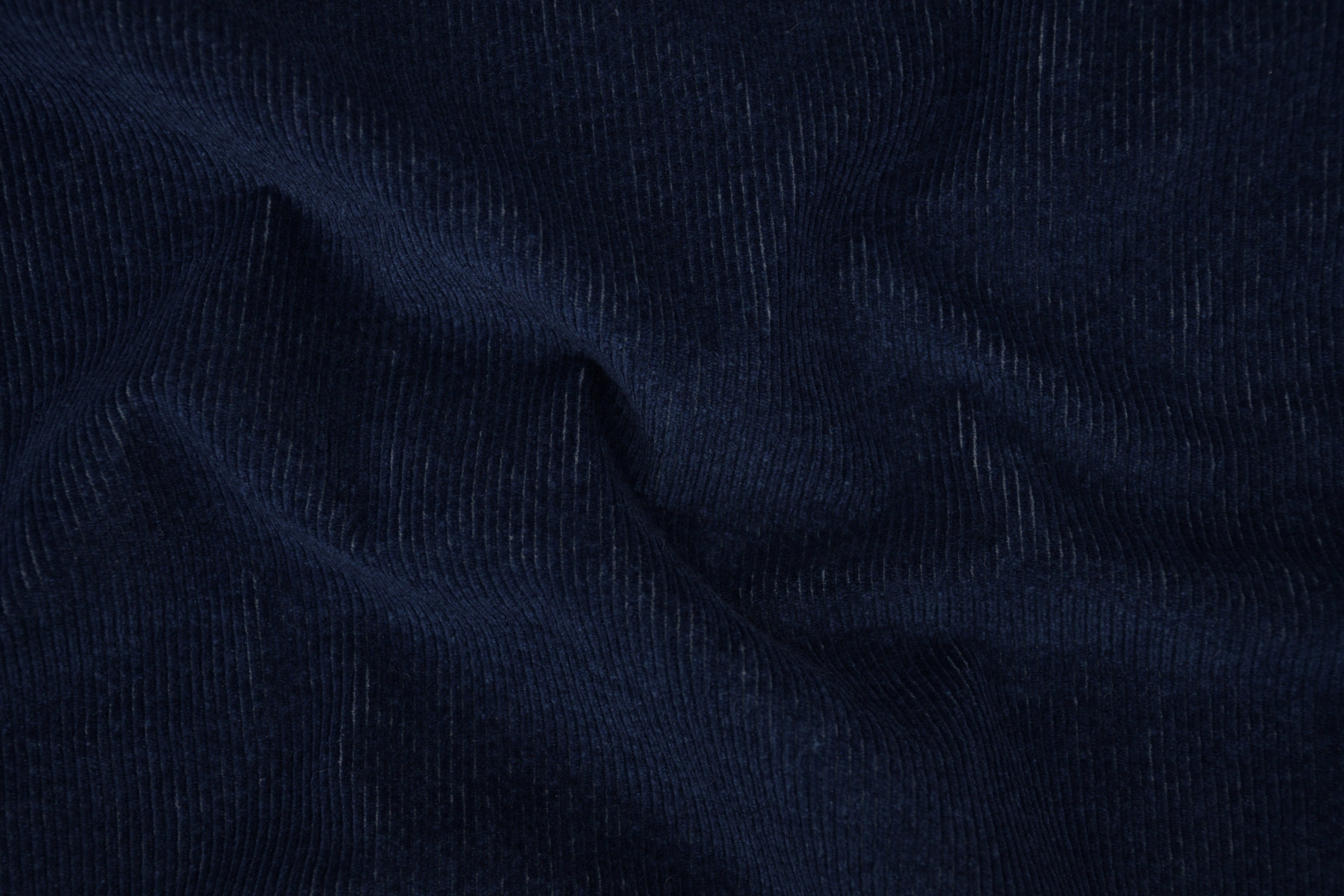 12 Wale Denim Corduroy Stretch  Fabric - Deep Indigo