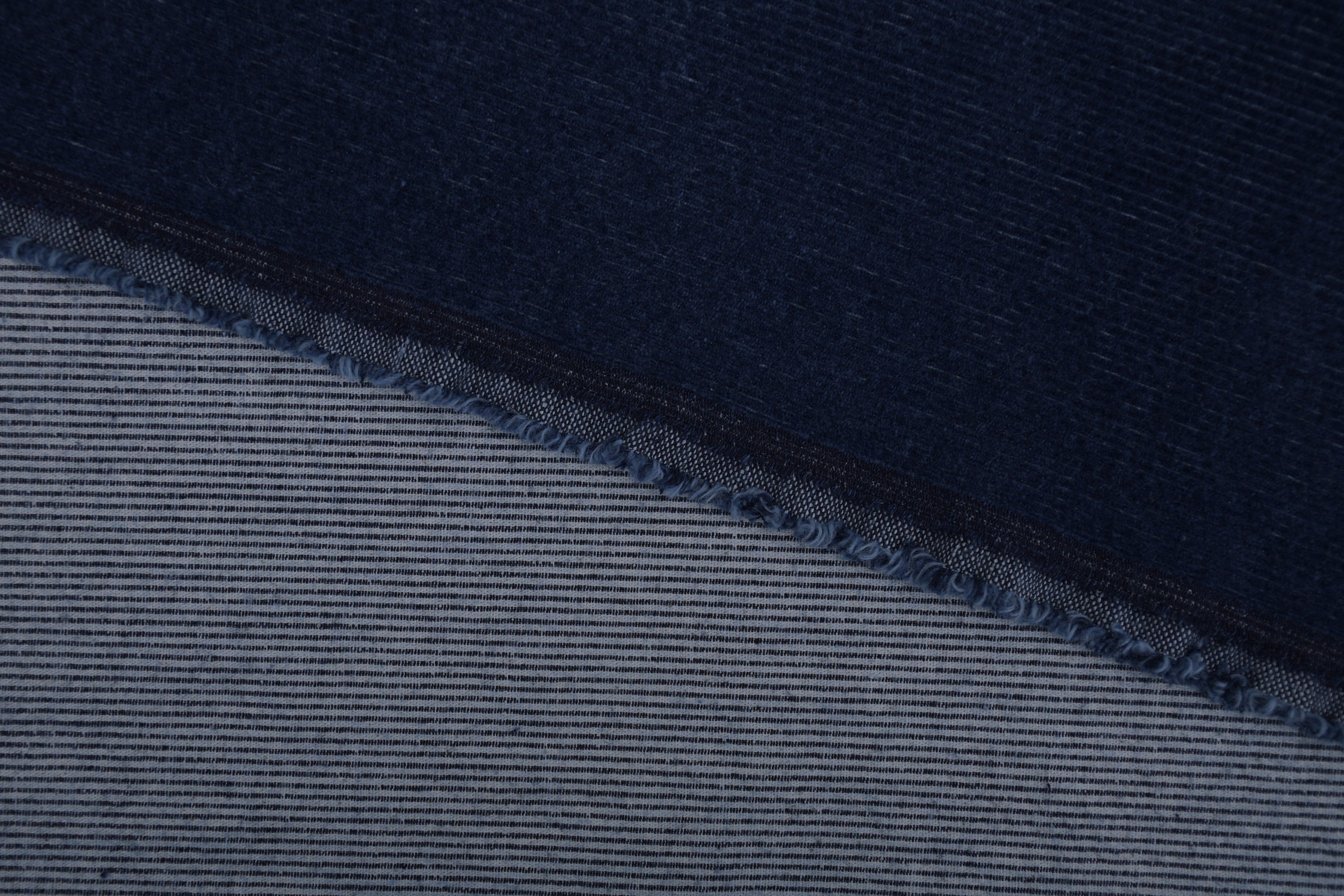12 Wale Denim Corduroy Stretch  Fabric - Deep Indigo