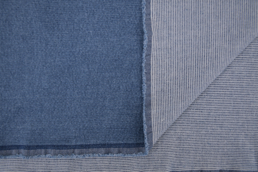 12 Wale Denim Corduroy Stretch Fabric - Medium Indigo