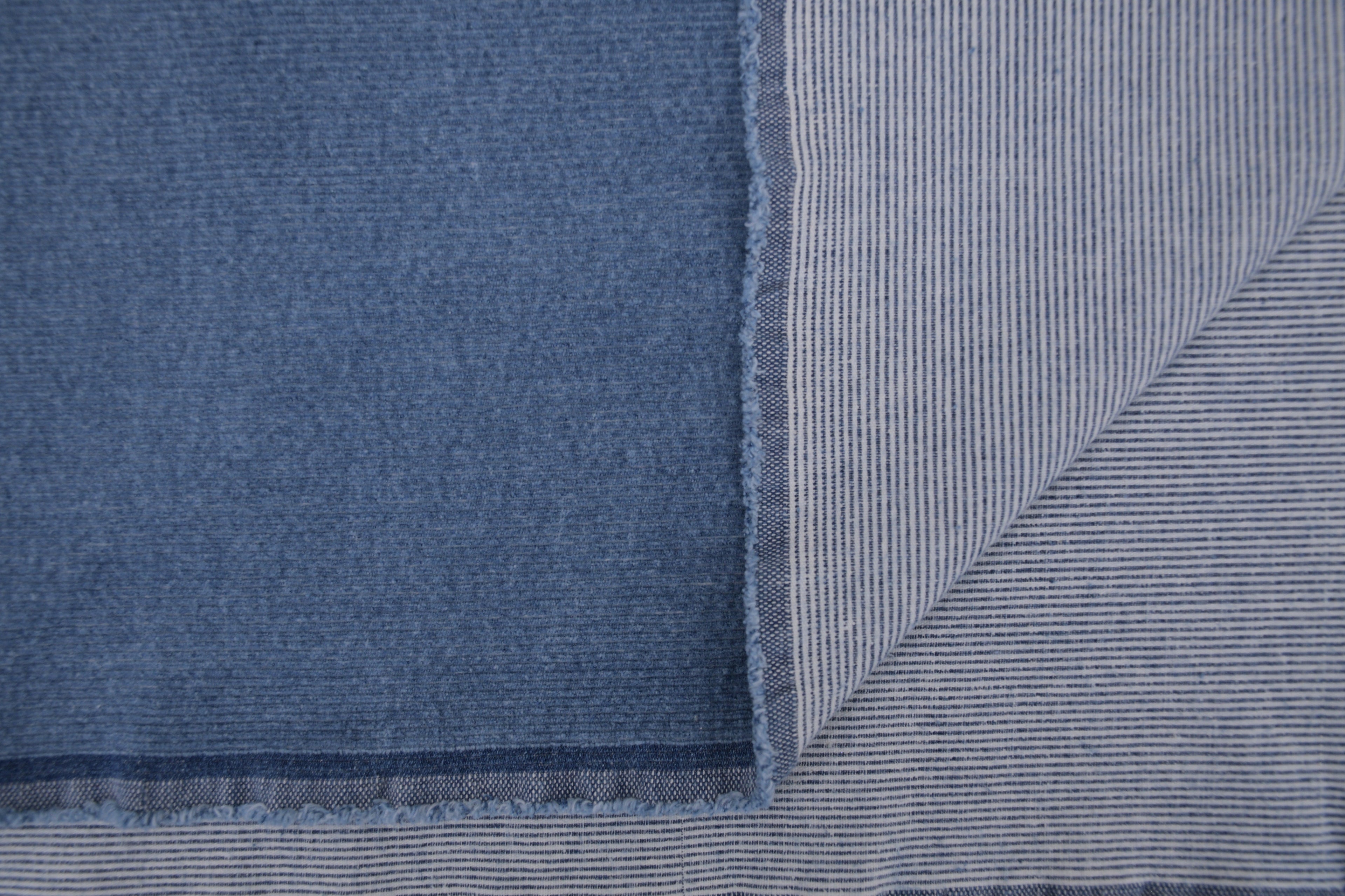 12 Wale Denim Corduroy Stretch Fabric - Medium Indigo
