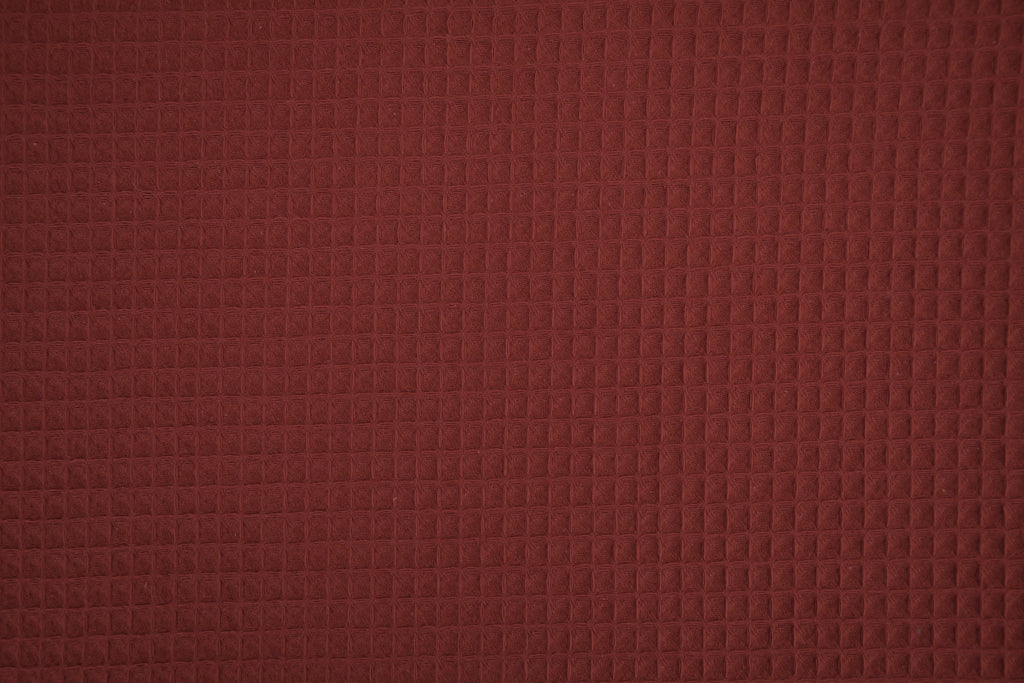 100% Cotton Waffle Fabric - Rust