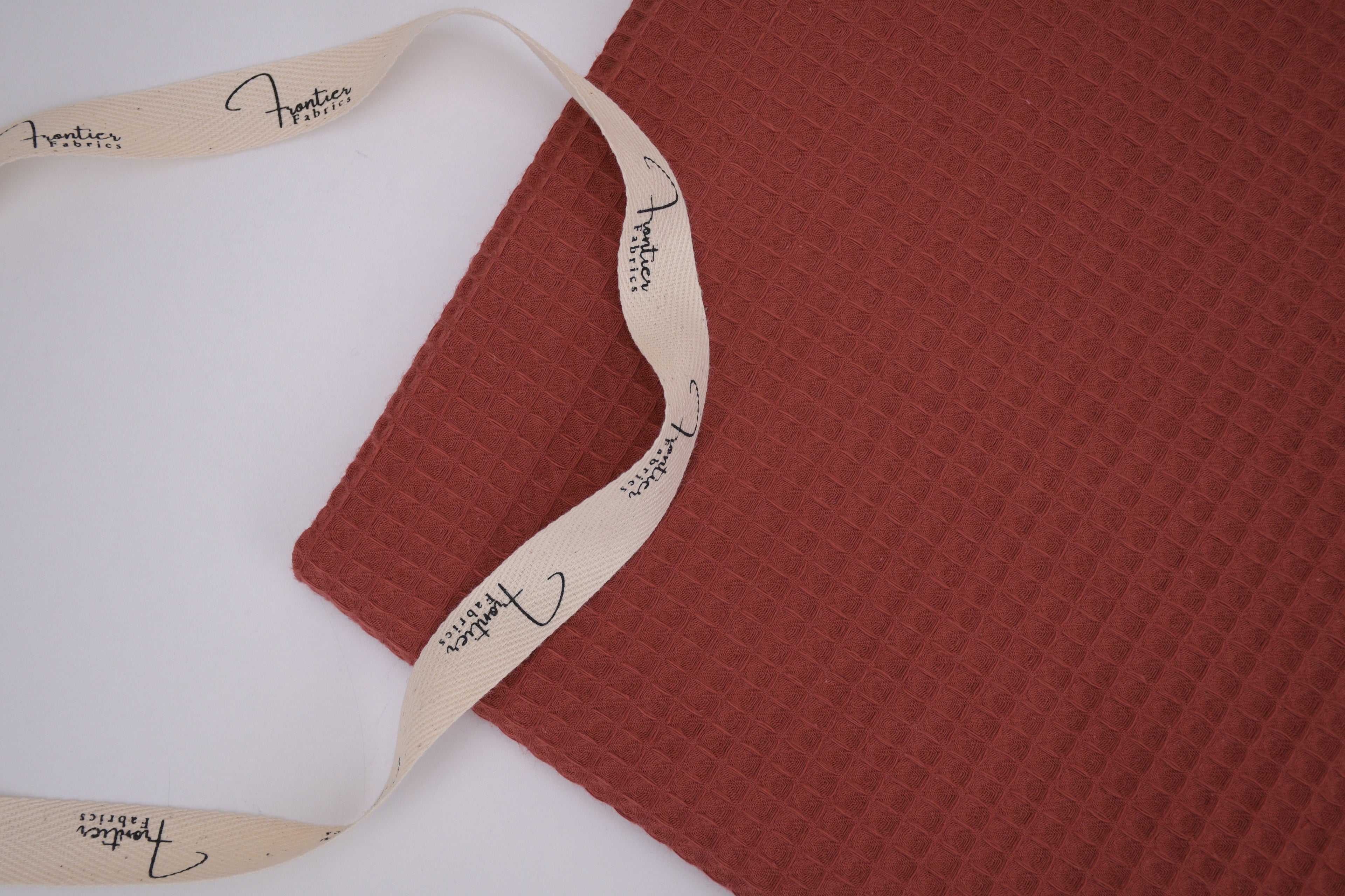 100% Cotton Waffle Fabric - Rust