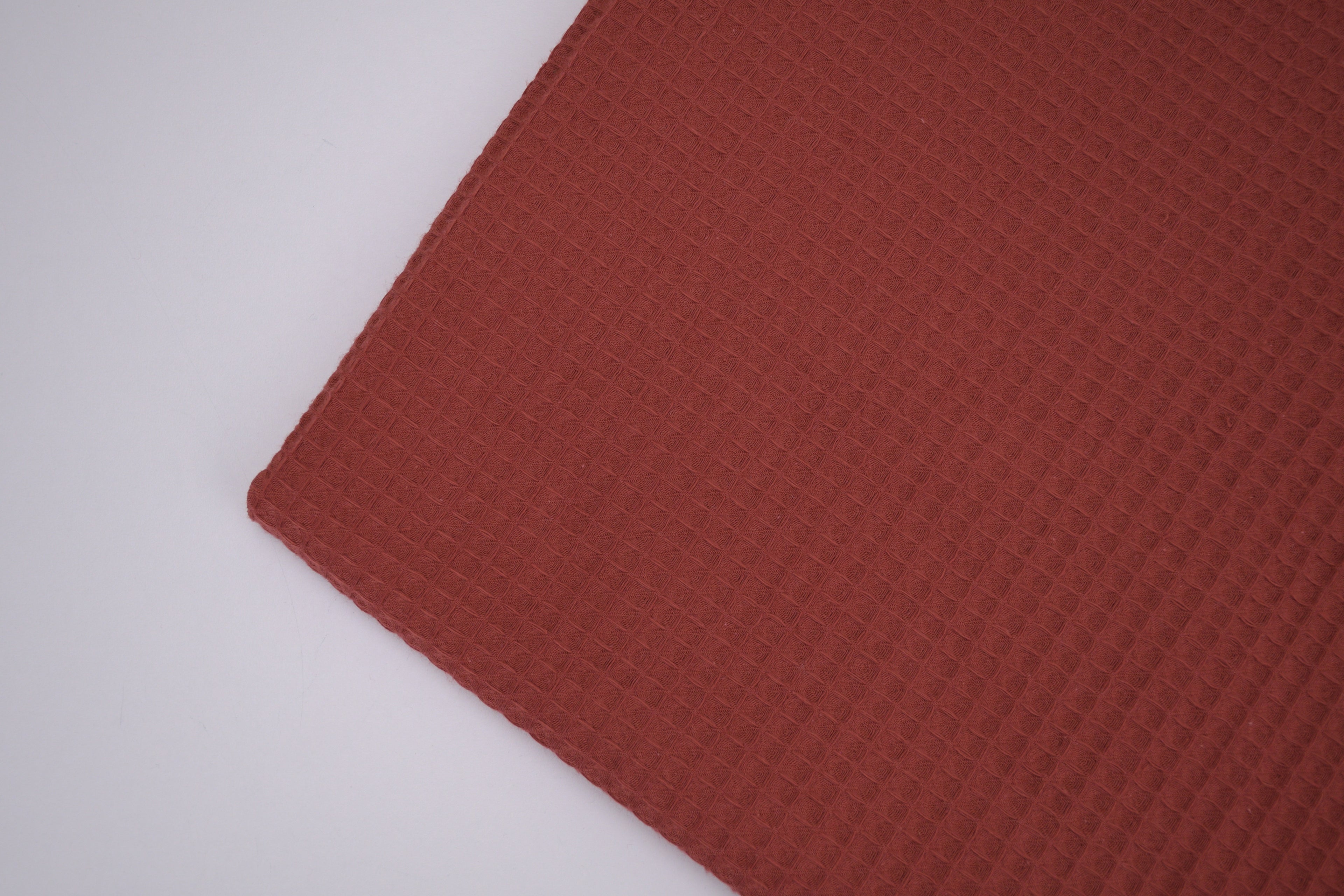 100% Cotton Waffle Fabric - Rust