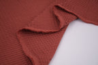 100% Cotton Waffle Fabric - Rust