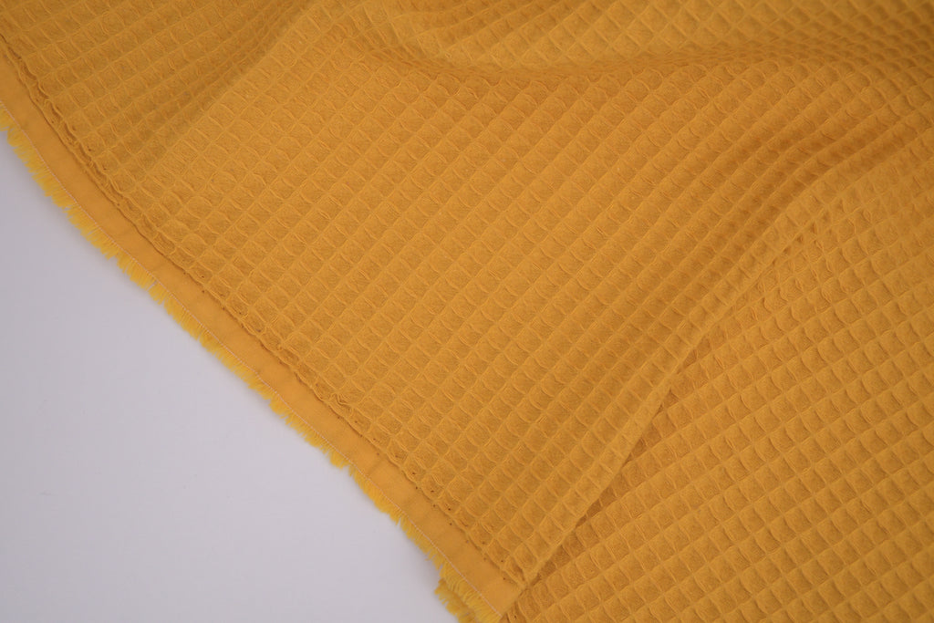 100% Cotton Waffle Fabric - Sunflower