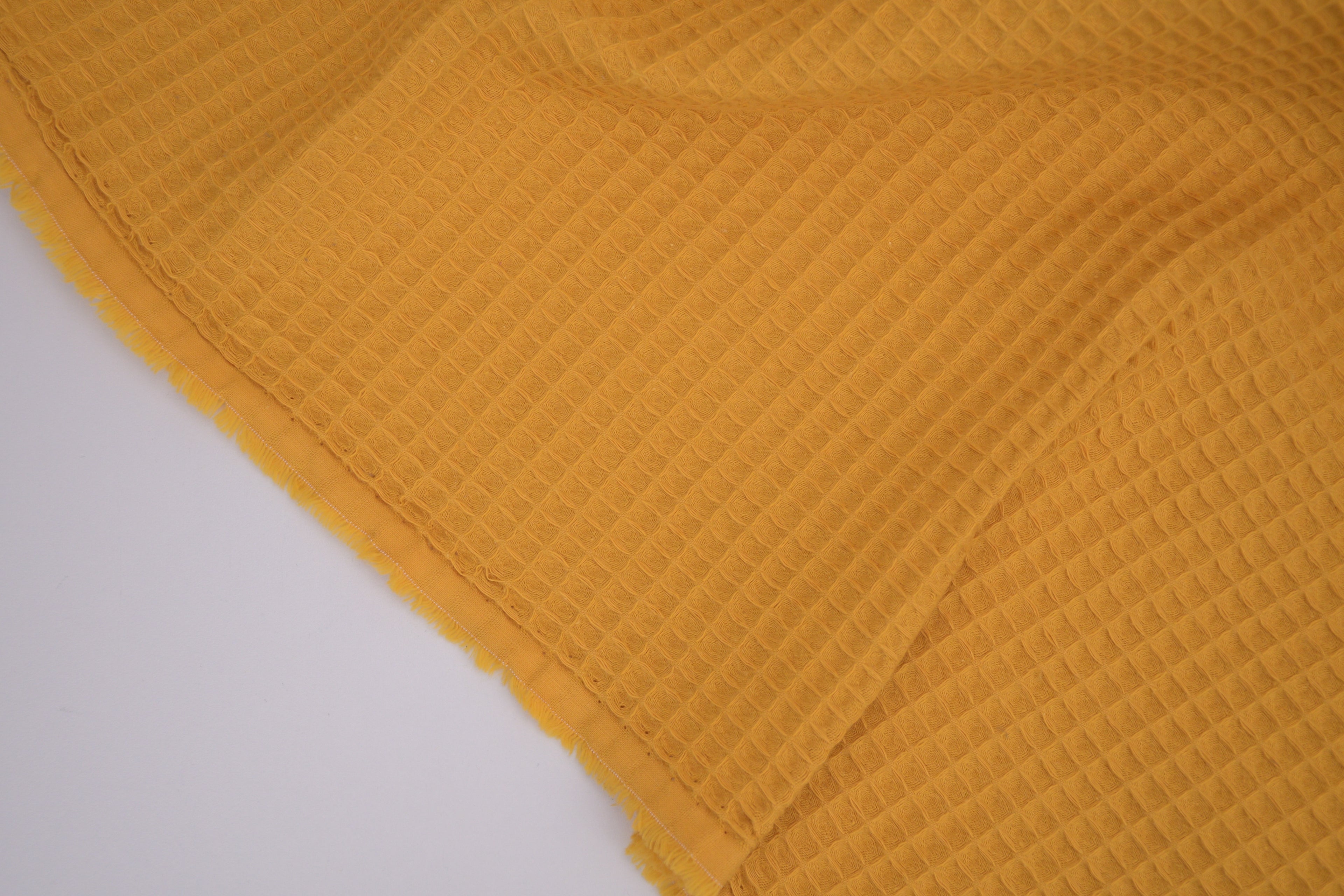 100% Cotton Waffle Fabric - Sunflower