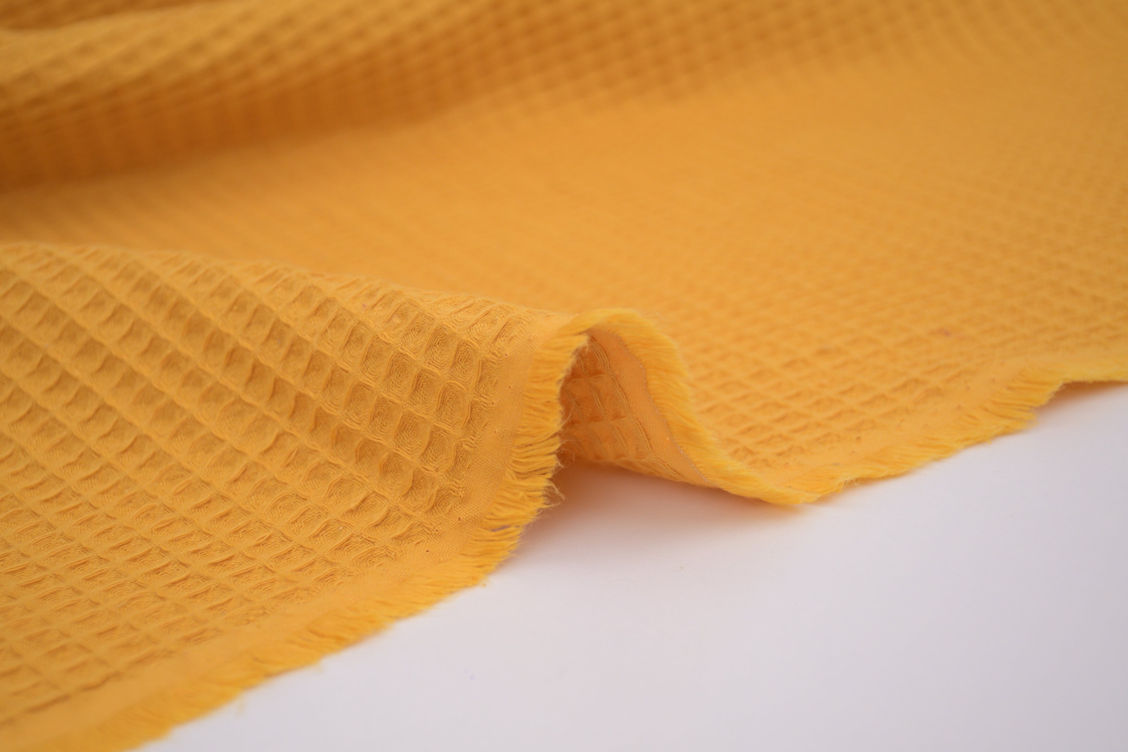 100% Cotton Waffle Fabric - Sunflower