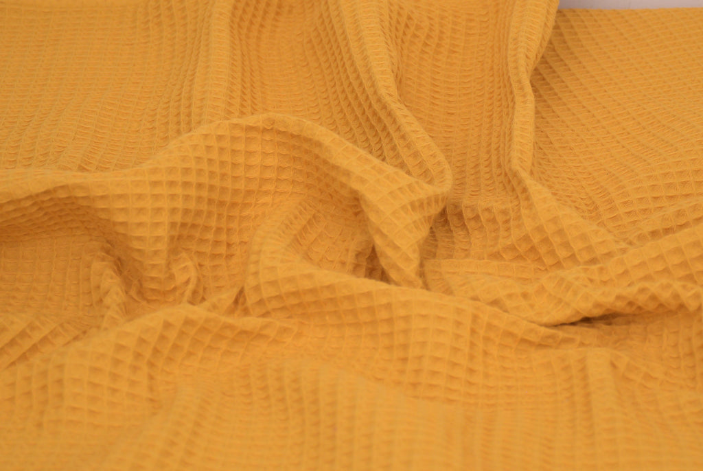 100% Cotton Waffle Fabric - Sunflower