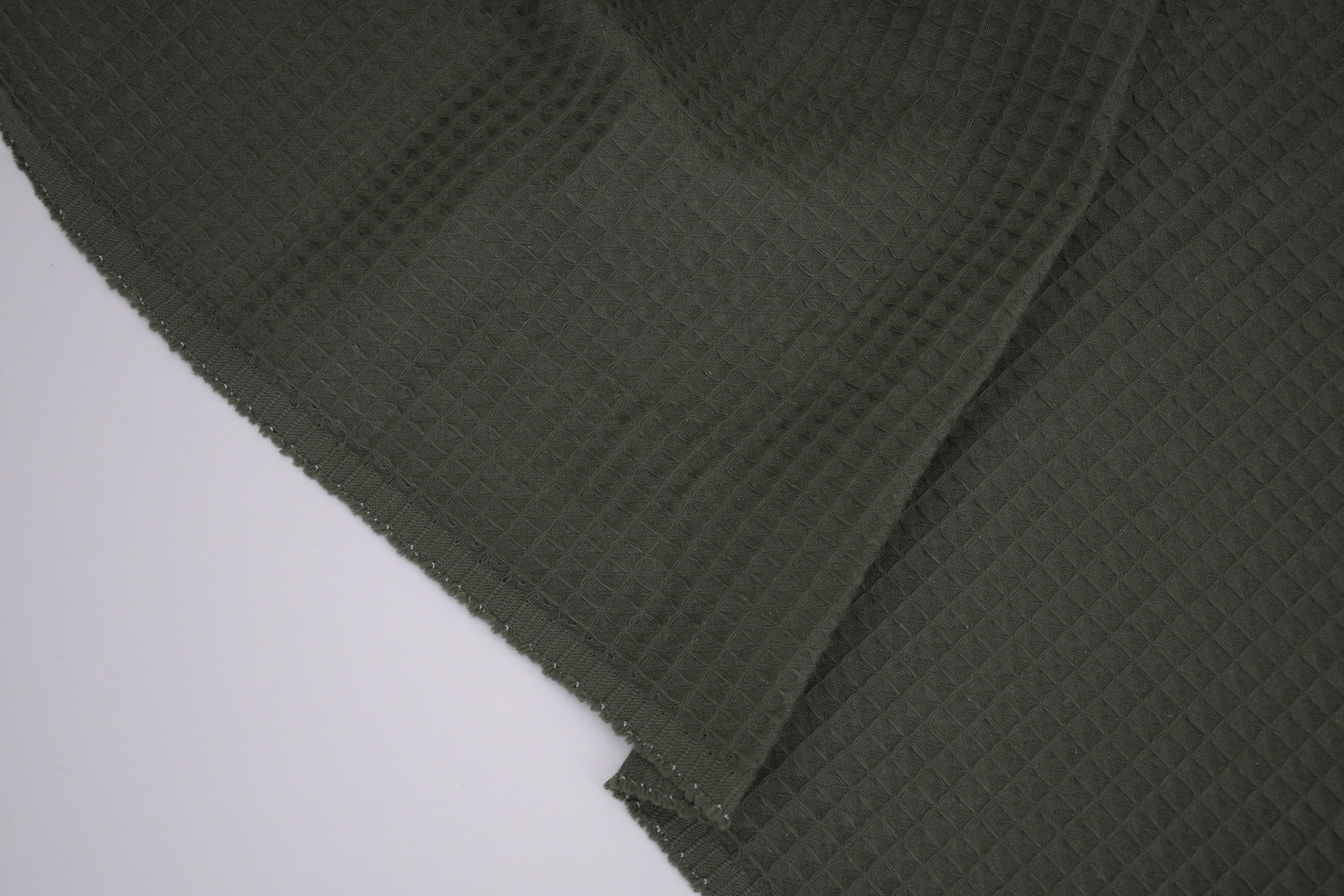 100% Cotton Waffle Fabric - Olive
