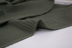 100% Cotton Waffle Fabric - Olive