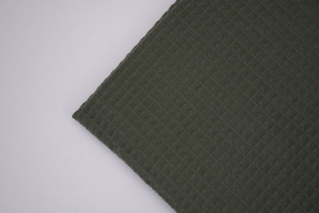 100% Cotton Waffle Fabric - Olive