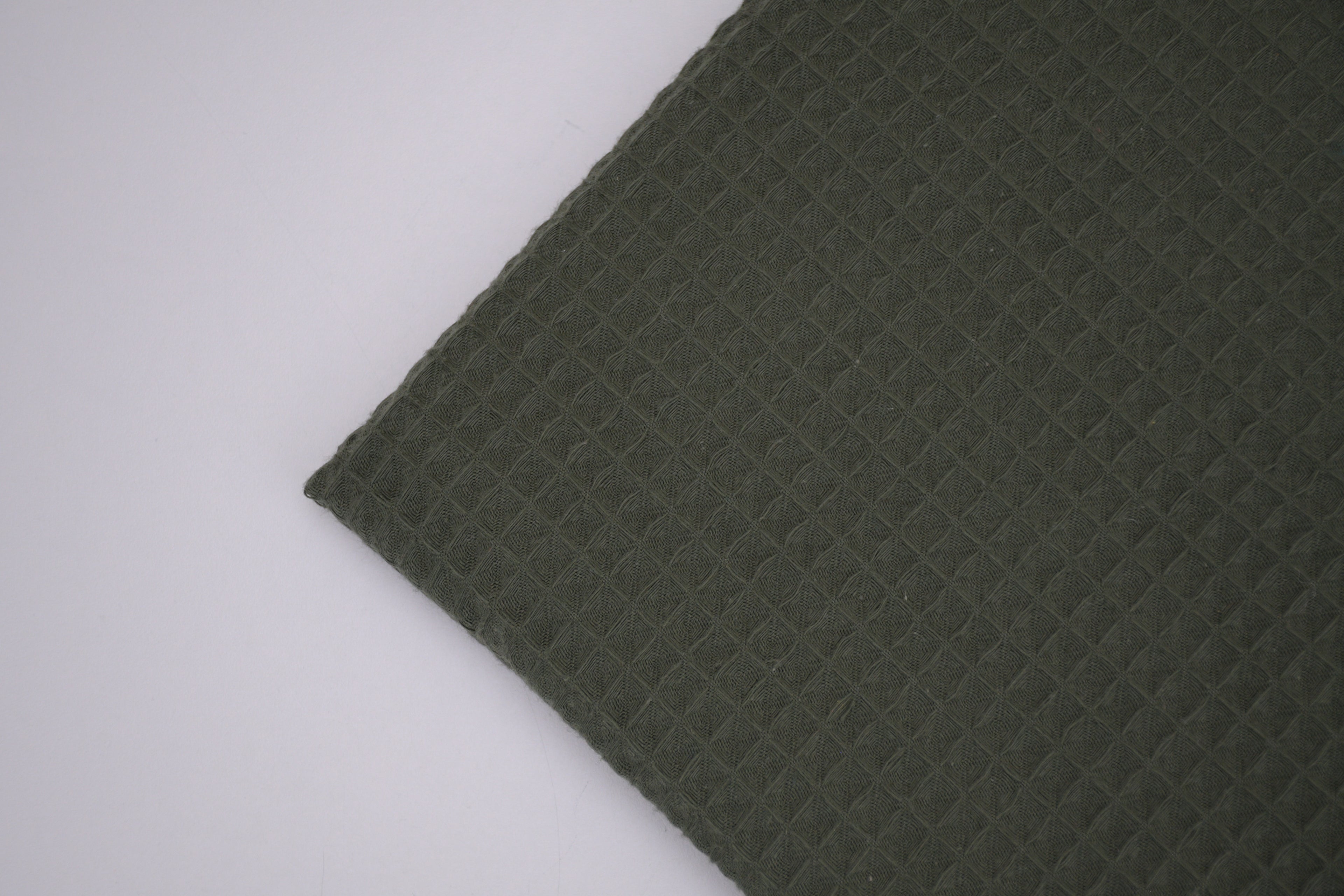 100% Cotton Waffle Fabric - Olive