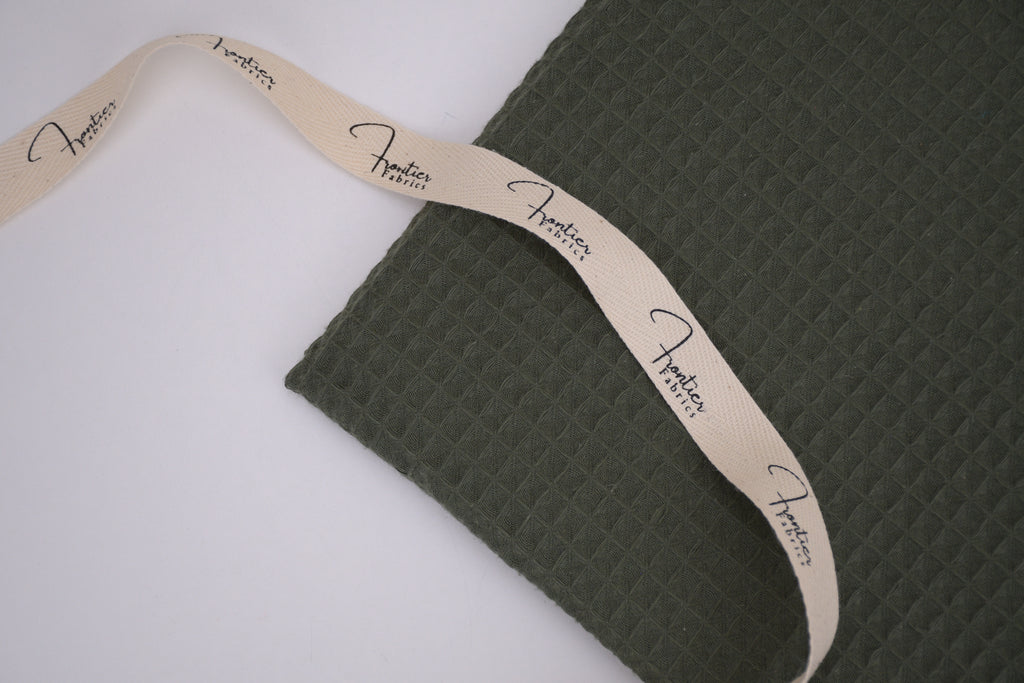 100% Cotton Waffle Fabric - Olive