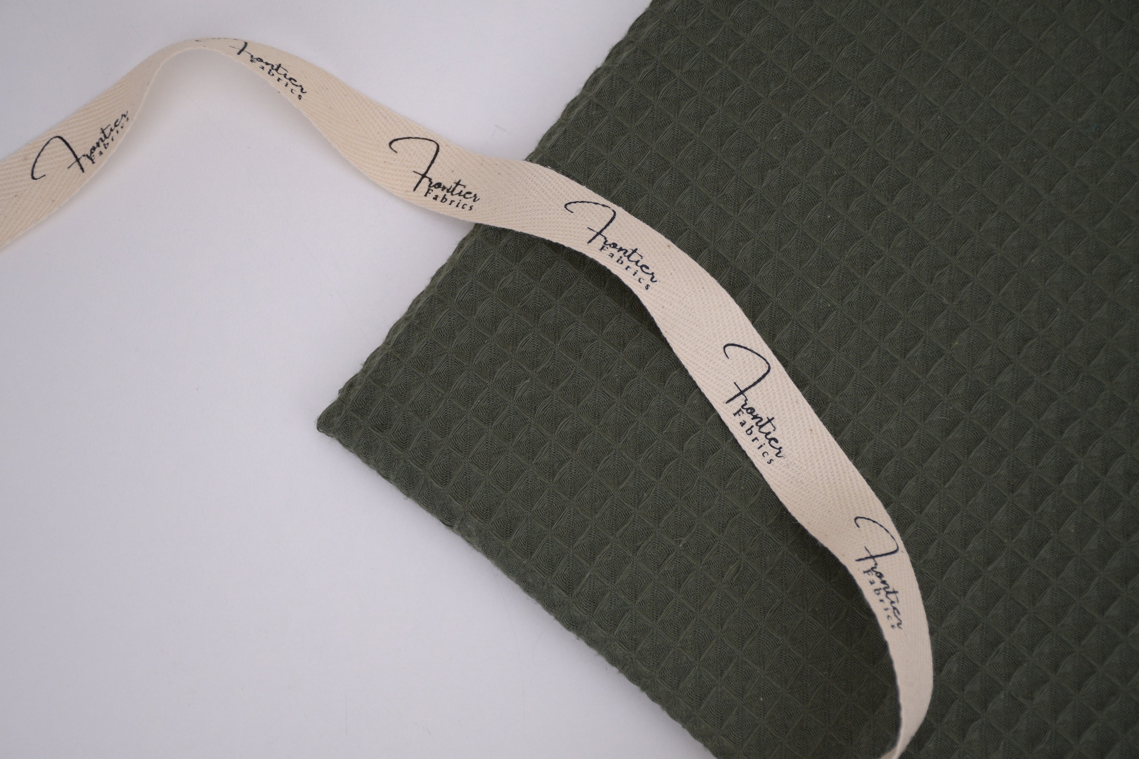 100% Cotton Waffle Fabric - Olive