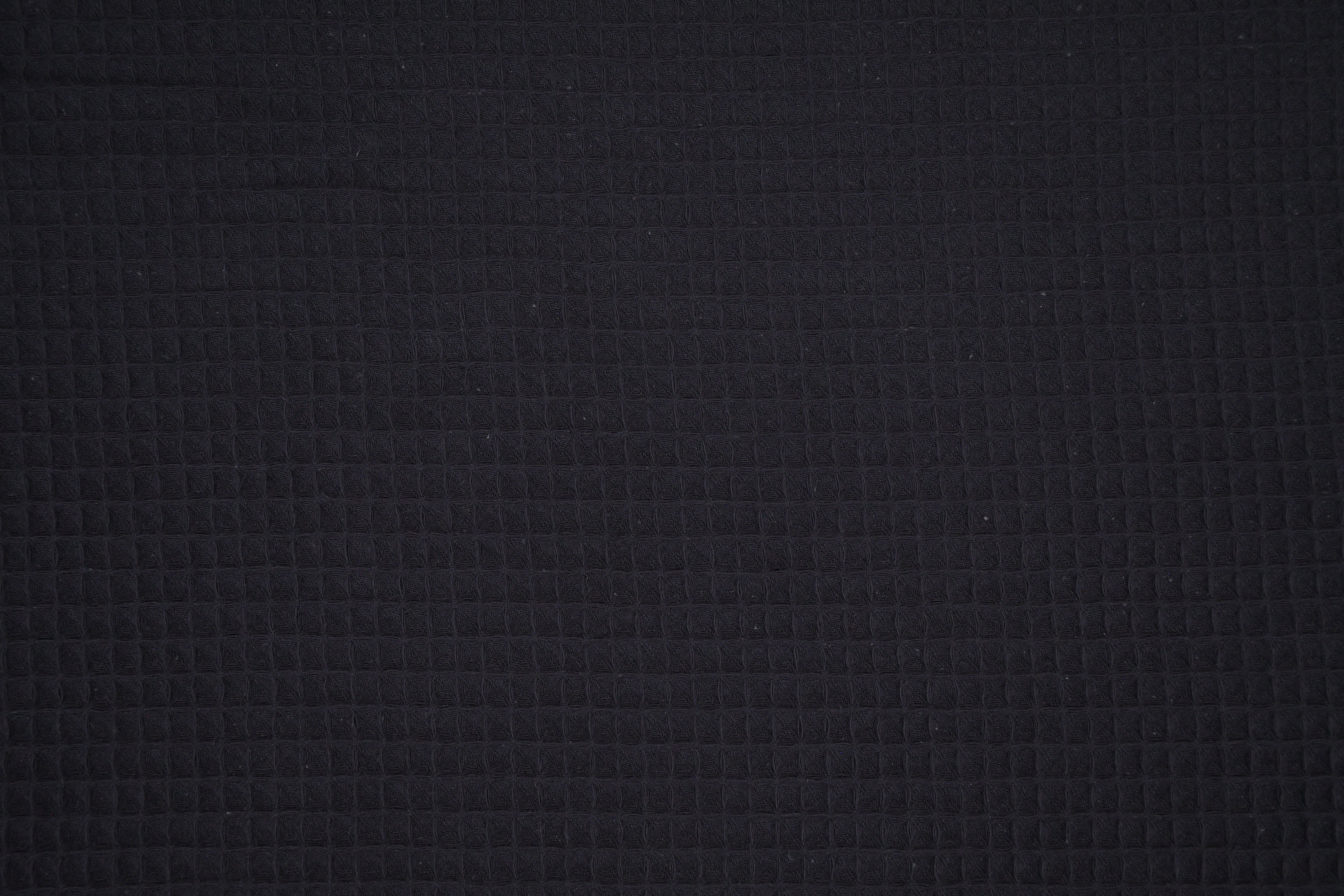 100% Cotton Waffle Fabric - Black