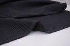 100% Cotton Waffle Fabric - Black