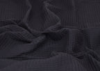 100% Cotton Waffle Fabric - Black