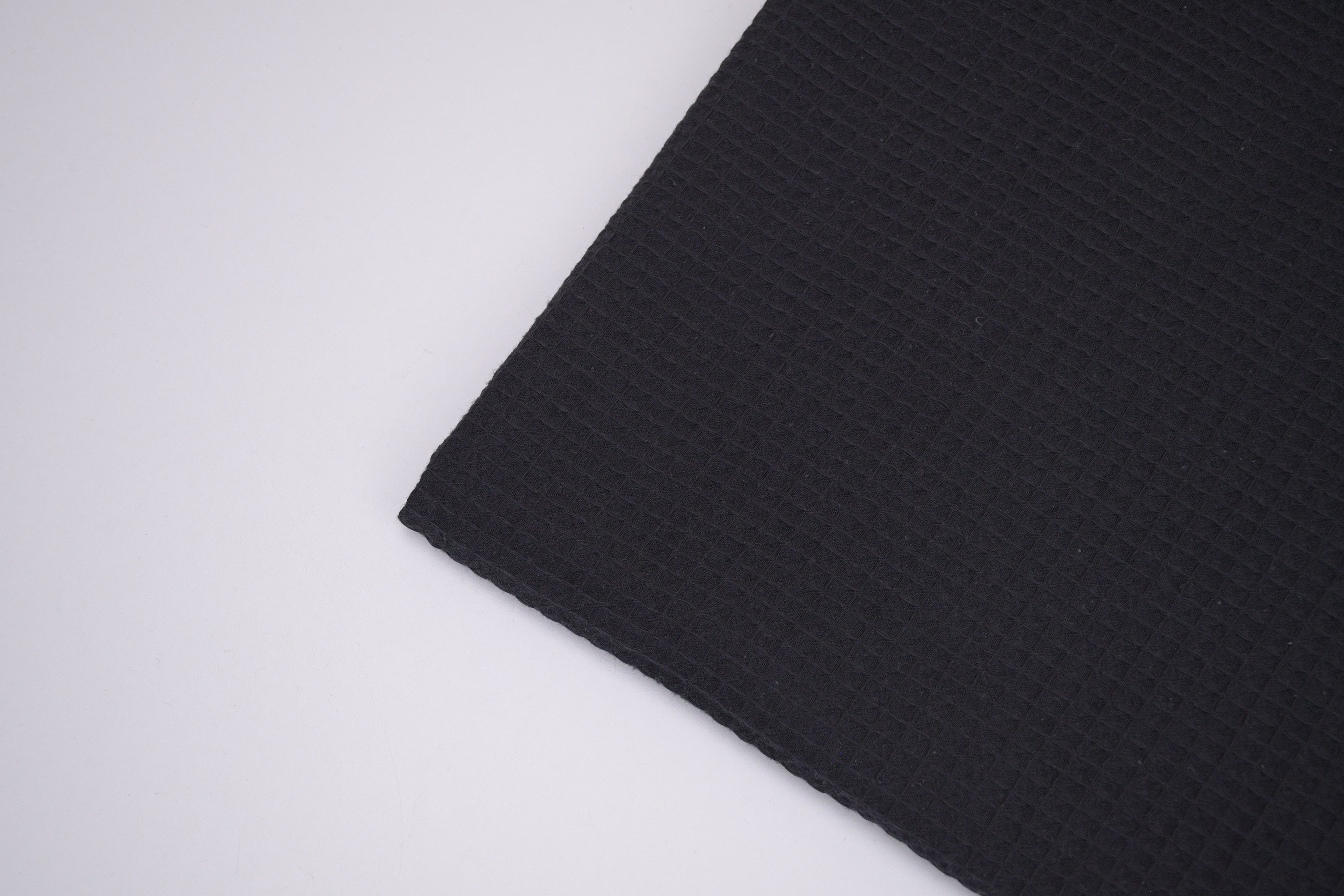 100% Cotton Waffle Fabric - Black
