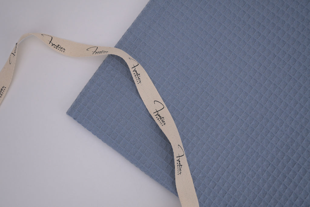 100% Cotton Waffle Fabric - Denim