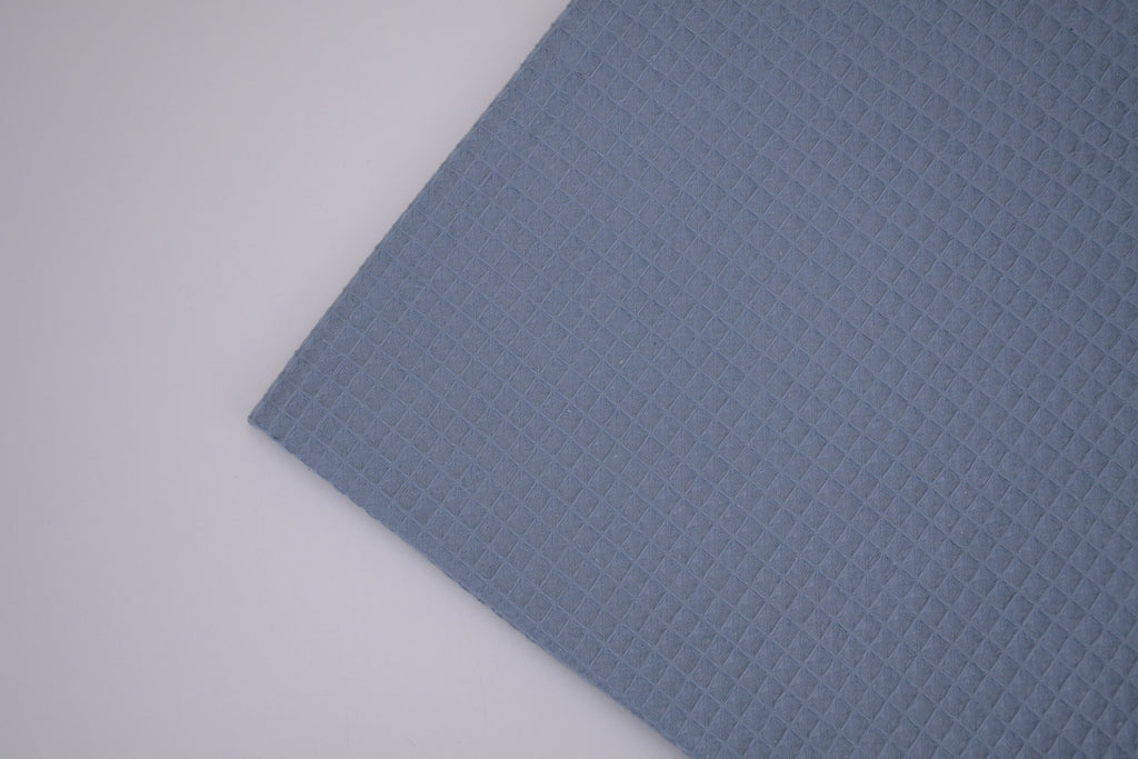 100% Cotton Waffle Fabric - Denim