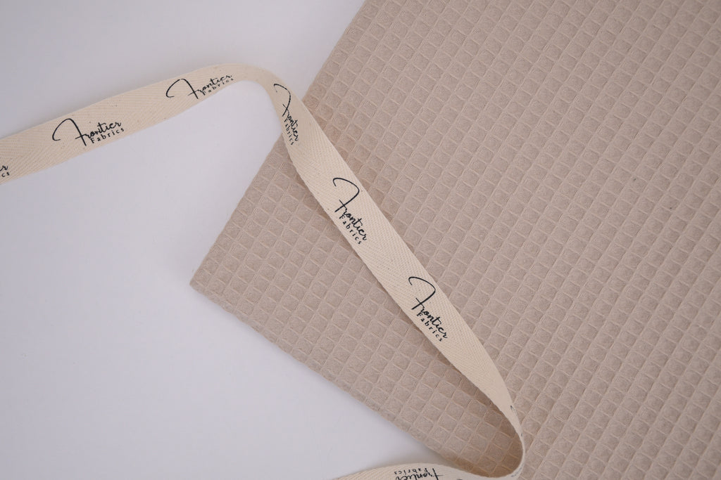 100% Cotton Waffle Fabric - Natural