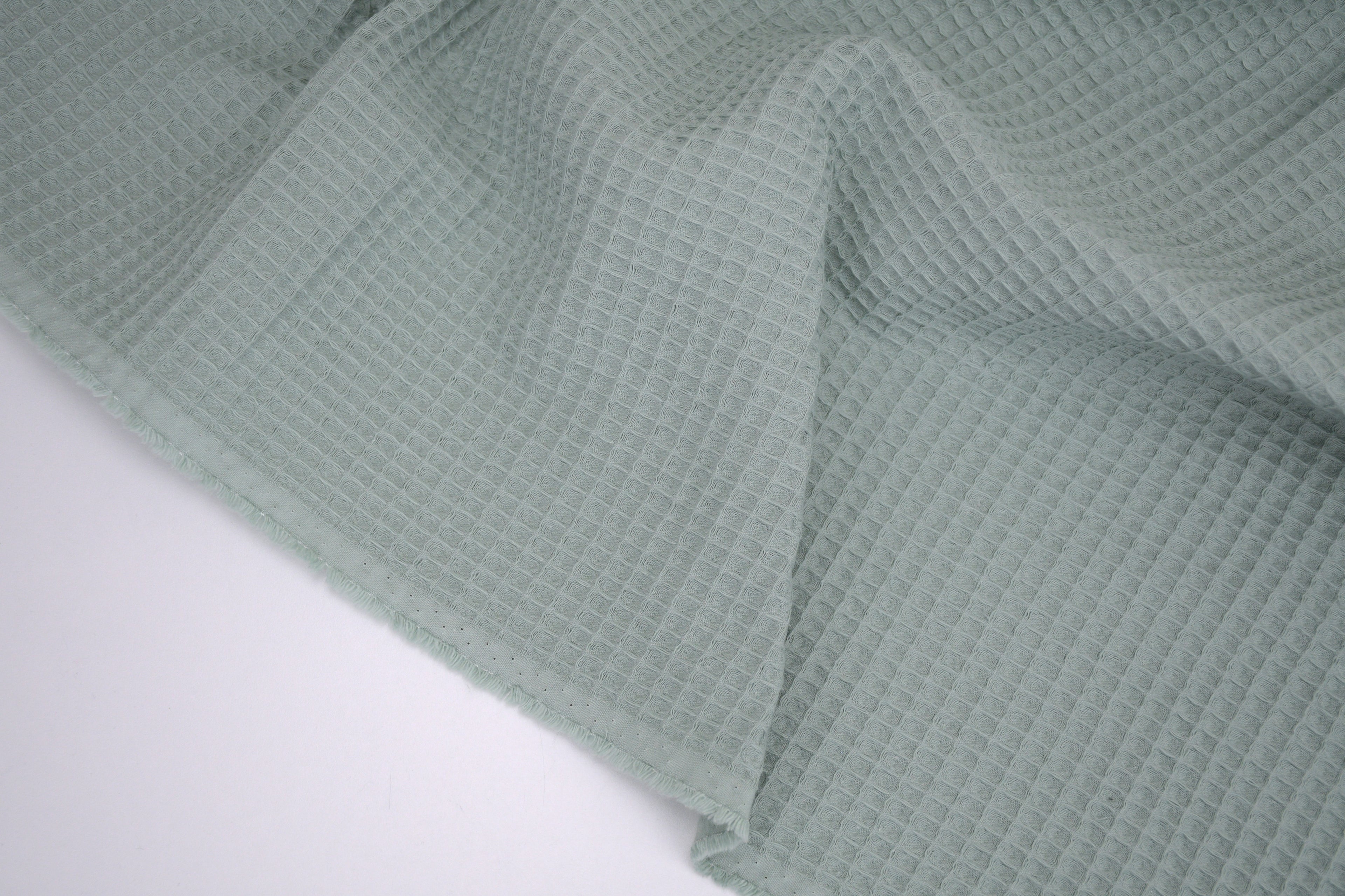 100% Cotton Waffle Fabric - Green Tea