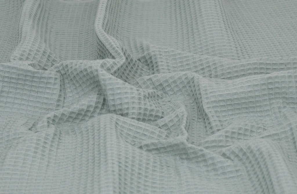 100% Cotton Waffle Fabric - Green Tea