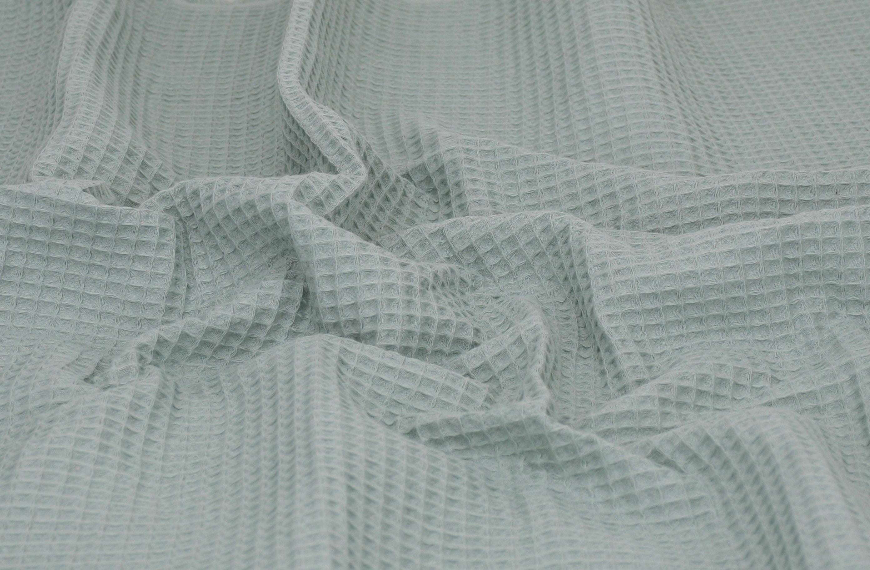 100% Cotton Waffle Fabric - Green Tea