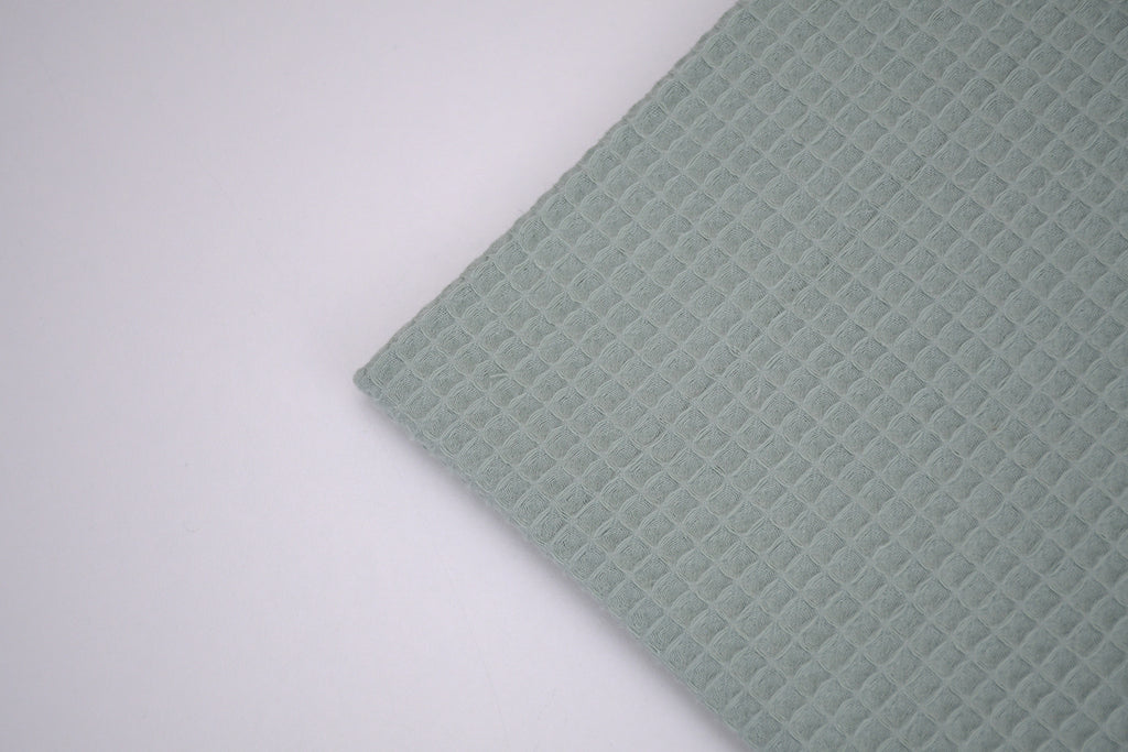 100% Cotton Waffle Fabric - Green Tea
