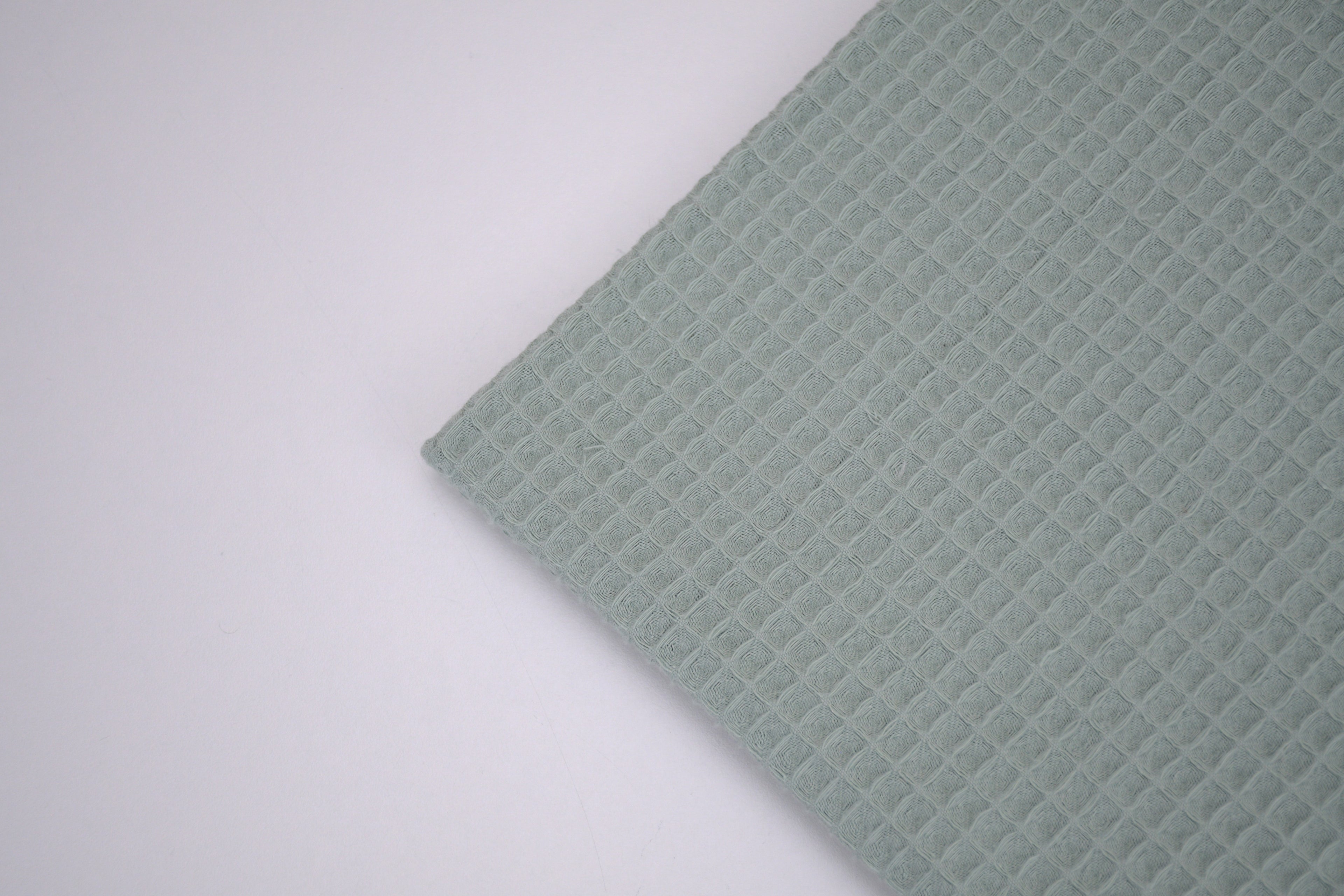 100% Cotton Waffle Fabric - Green Tea