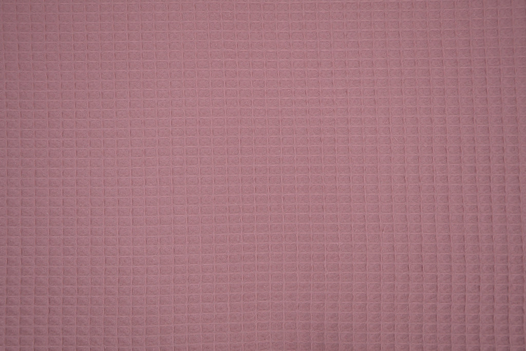 100% Cotton Waffle Fabric - Rose Pink